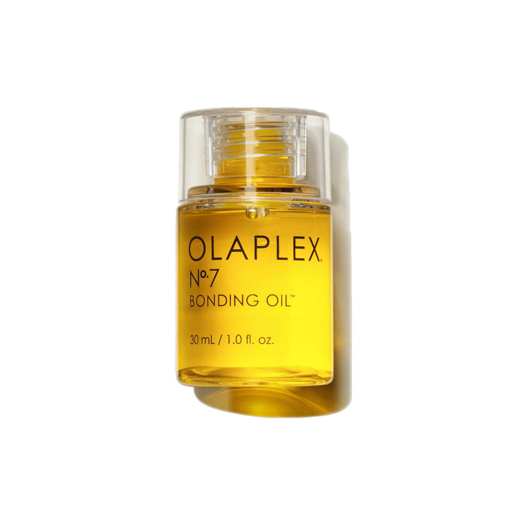 Olaplex No. 7 Bonding Oil bottle, clear cap with amber golden liquid, 30 ml