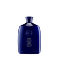 Oribe Supershine hydrating shampoo bottle, dark blue with raised cap