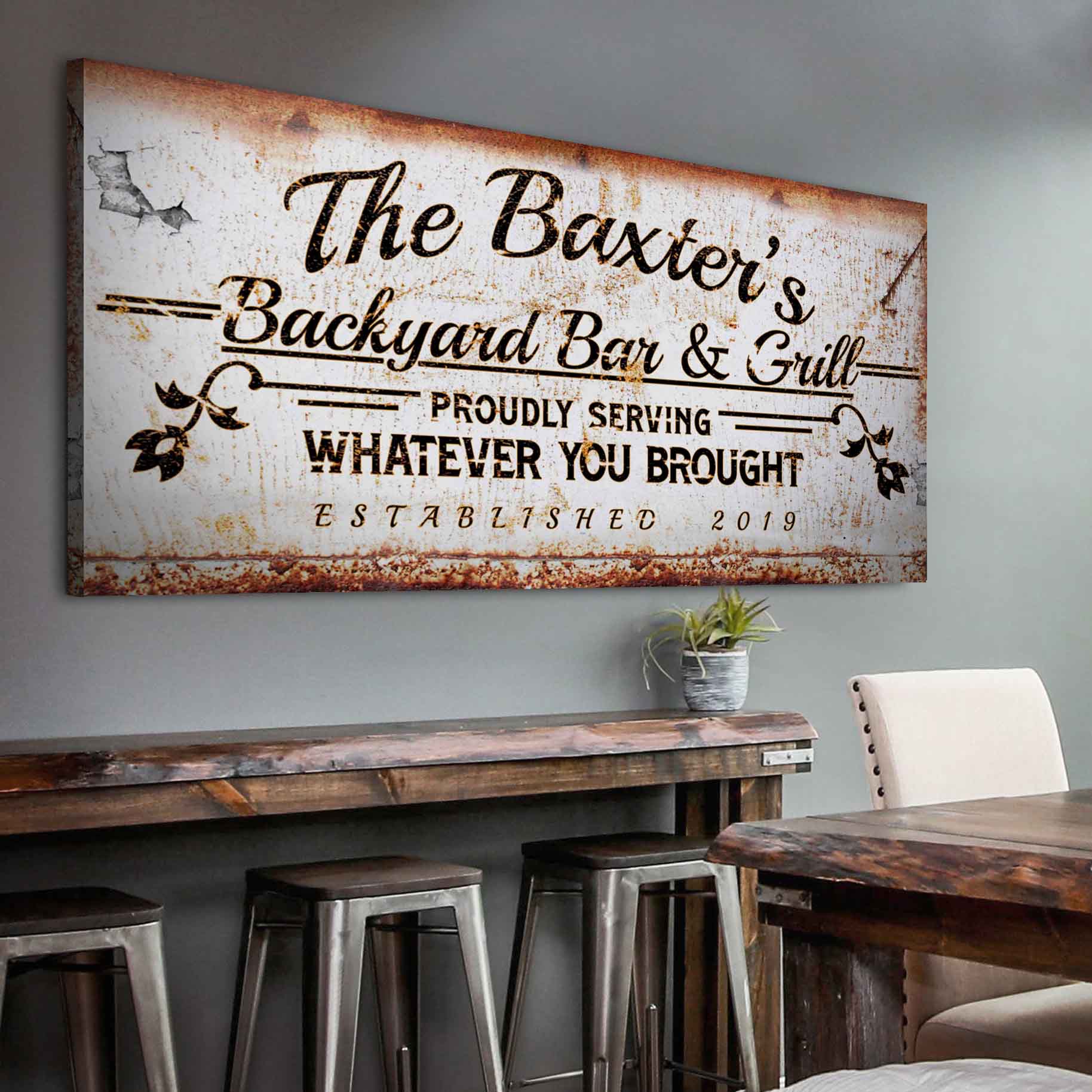 Backyard Bar & Grill Sign II