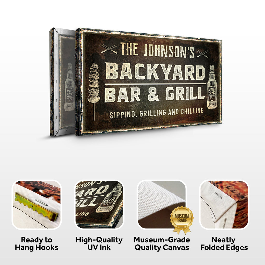 Backyard Bar And Grill Sign
