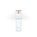 Valmont Prime lip repair balm in white cylinder with gold cap and green logo