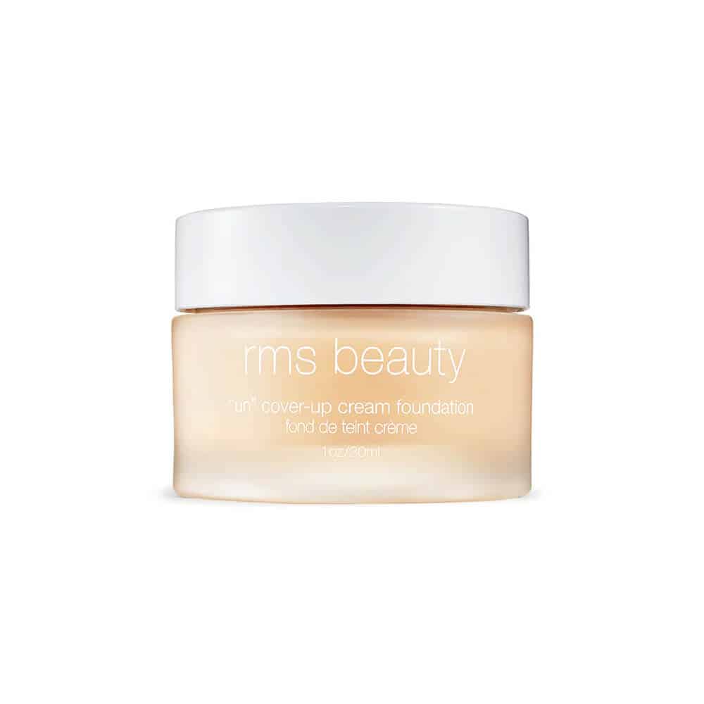 RMS UnCoverup cream foundation in medium beige jar with white lid