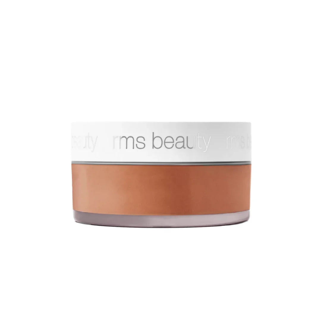 Setting powder jar, white lid with deep warm brown powder