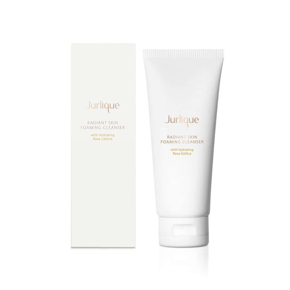 JURLIQUE foaming cleanser tube with cap, shown with product box
