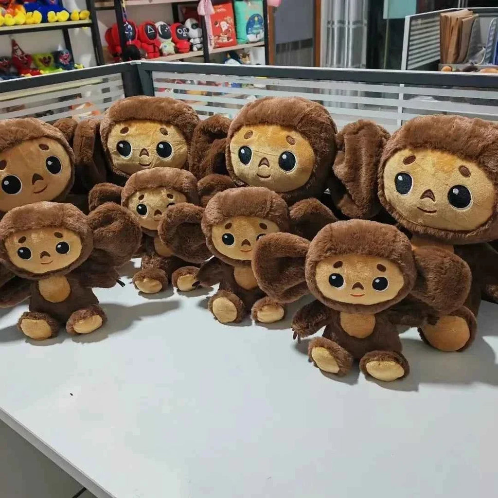 Cheburashka Plush Doll (7.1/9.1 in) - Big Eyes Russian Anime Stuffed Monkey Toy