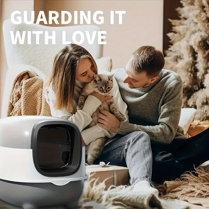 Large Foldable Cat Litter Box – Top Entry Odor Control for Multi-Cat Homes