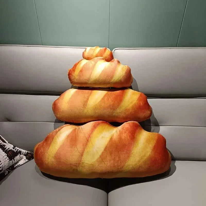 Giant Kawaii Bread Plush Pillow (15-27.6 in) - Soft Food Cushion Toy Christmas Gift