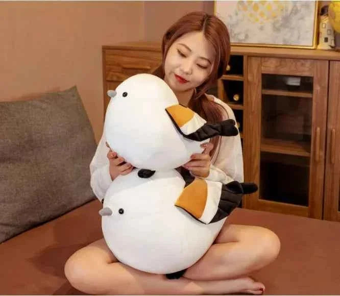 Cute Fat Sparrow Plush Toy (11.8/15.7 in) - Simulation Lifelike Bird Pillow Gift