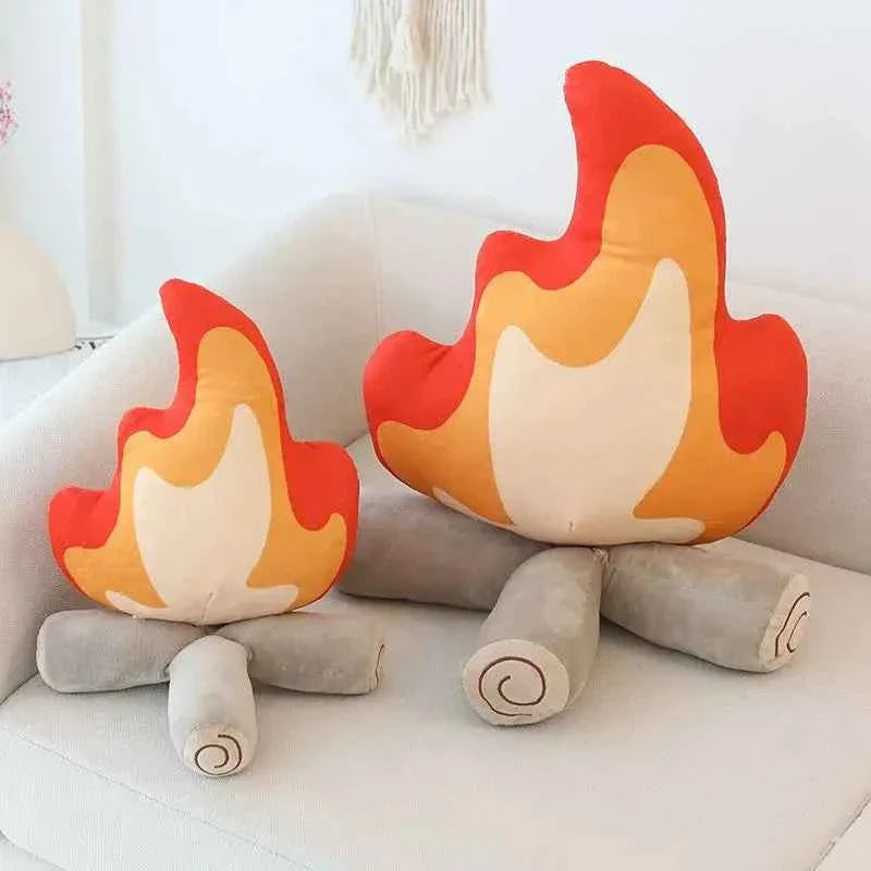 Creative Simulation Bonfire Plush Toy (11.8/17.7 in) - Soft Stuffed Fire Cushion Gift