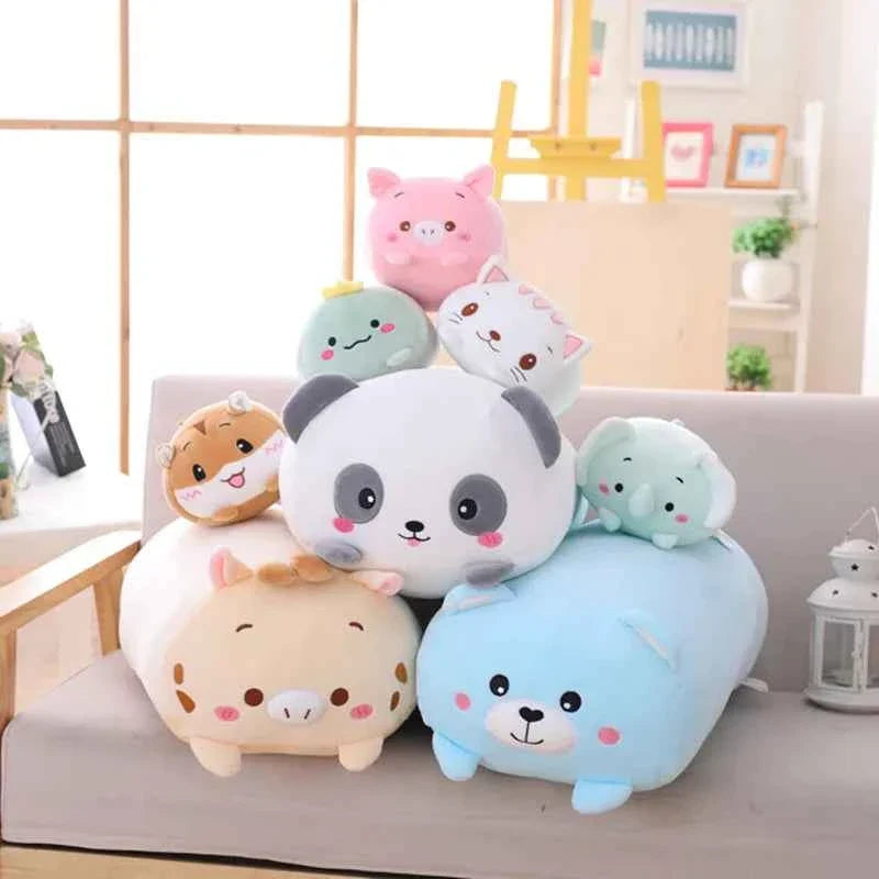 Soft Animal Corner Bio Plush Pillow (11.8-35.4 in) - Cute Dog/Cat/Unicorn Cushion Gift