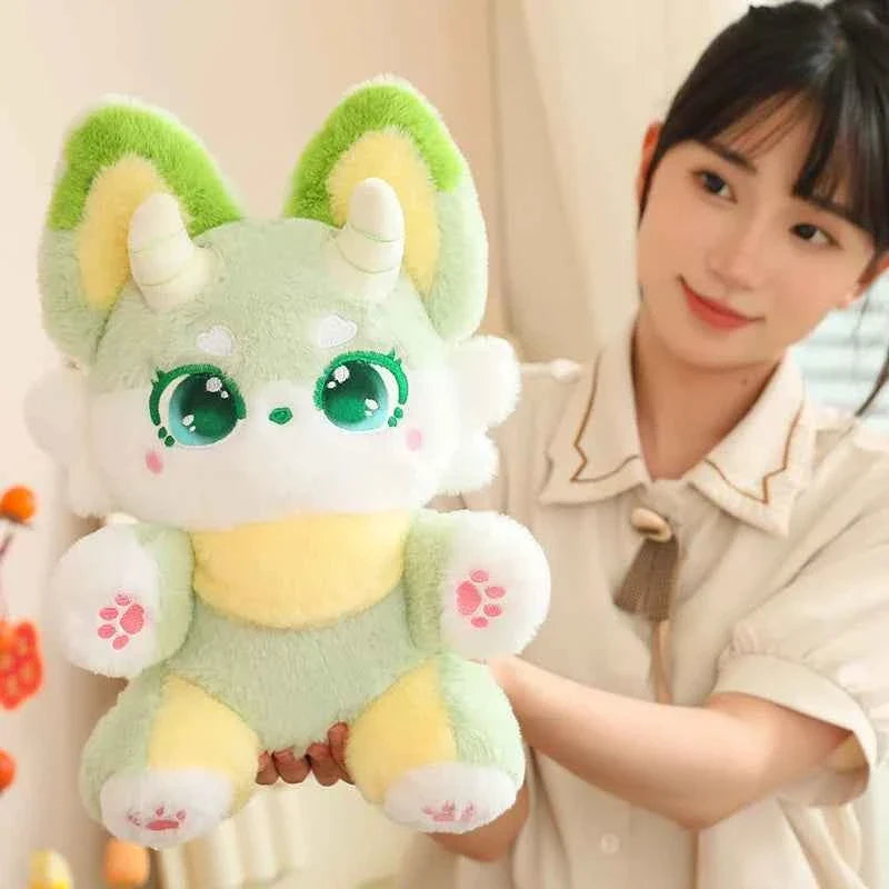Cute Fox Plush Toy (13.8 in) - Soft Stuffed Animal Appease Sleeping Pillow Doll