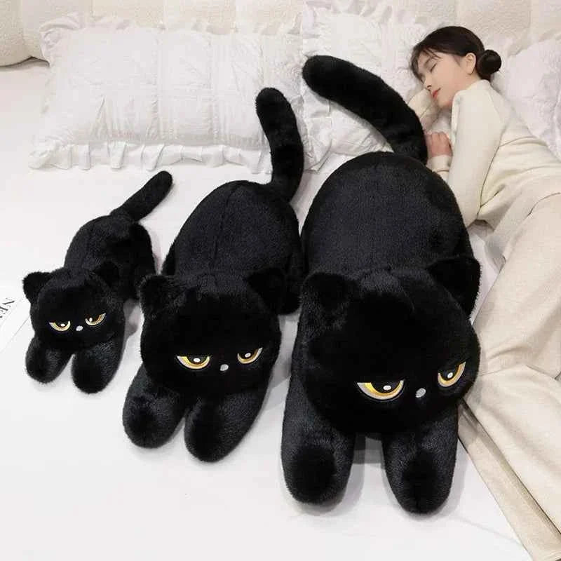 Giant Cute Lying Cat Plush Toy (23.6/35.4 in) - Soft Simulated Cat Pillow Gift