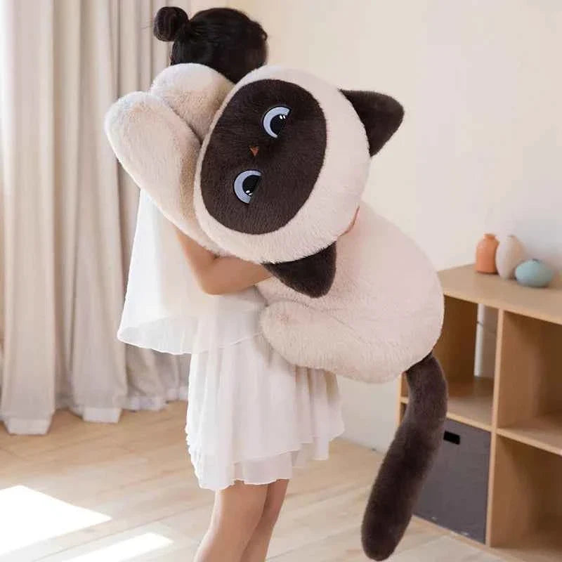 Giant Cute Lying Cat Plush Toy (23.6/35.4 in) - Soft Simulated Cat Pillow Gift