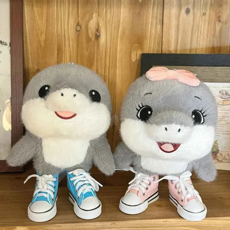 Viral Brainrot Shark Plush Doll (9.1 in) - Shoe-Wearing Telalaero Stuffed Toy Gift