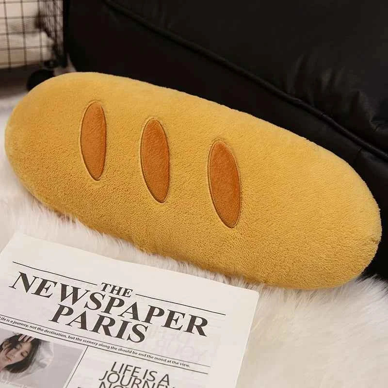 Kawaii French Baguette Plush Pillow - Cute Cheese Stuffed Doll Room Decor Gift