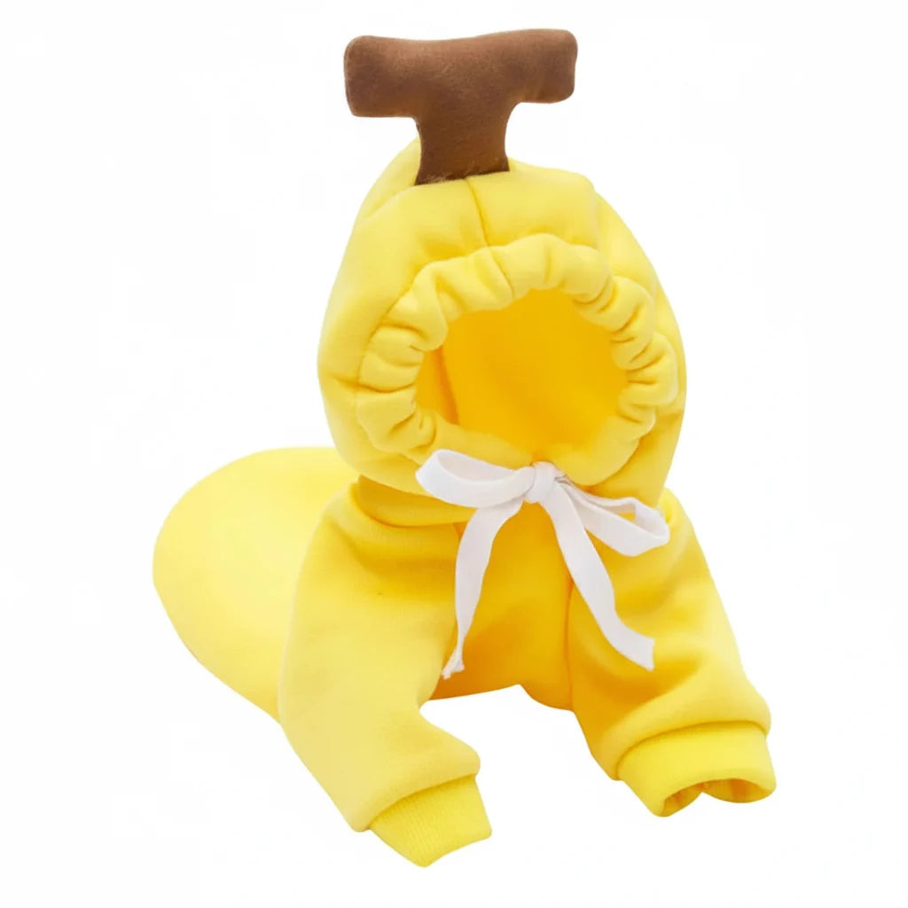 Cute Fruit Dog Hoodie – Warm Fleece Pet Jacket for Small Dogs