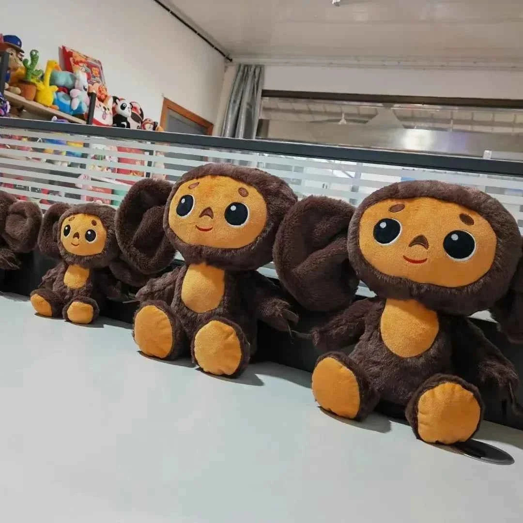 Cheburashka Plush Doll (7.1/9.1 in) - Big Eyes Russian Anime Stuffed Monkey Toy