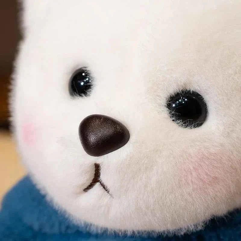Kawaii White Bear Plush Toy (9.8 in) - Transforms into Pikachu/Stitch Soft Doll Gift