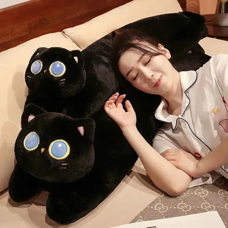 Giant Long Cat Plush Toy (35.4-51.2 in) - Cylindrical Animal Bolster Pillow Gift