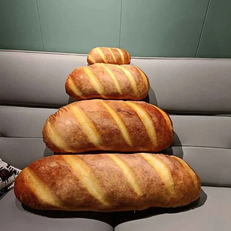 Giant Kawaii Bread Plush Pillow (15-27.6 in) - Soft Food Cushion Toy Christmas Gift