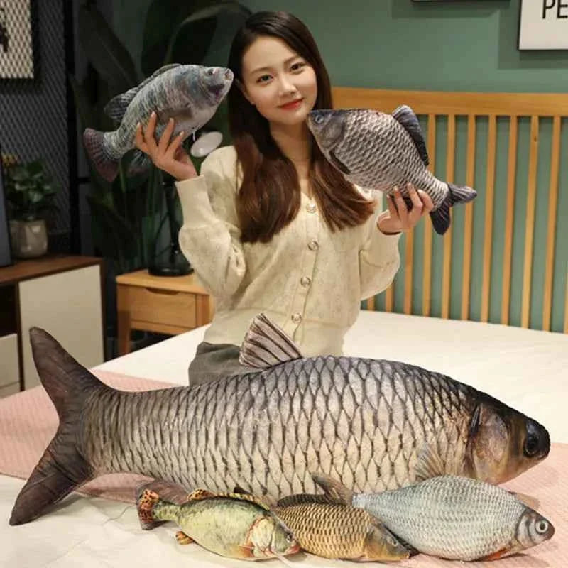 Giant Funny Carp Fish Plush Pillow (11.8-39.4 in) - Soft Simulation Sleep Cushion Gift