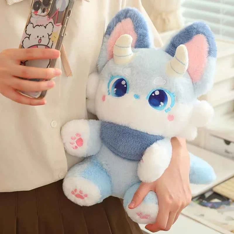 Cute Fox Plush Toy (13.8 in) - Soft Stuffed Animal Appease Sleeping Pillow Doll