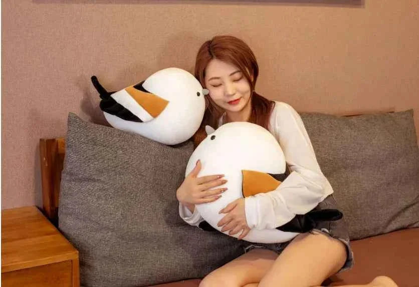 Cute Fat Sparrow Plush Toy (11.8/15.7 in) - Simulation Lifelike Bird Pillow Gift