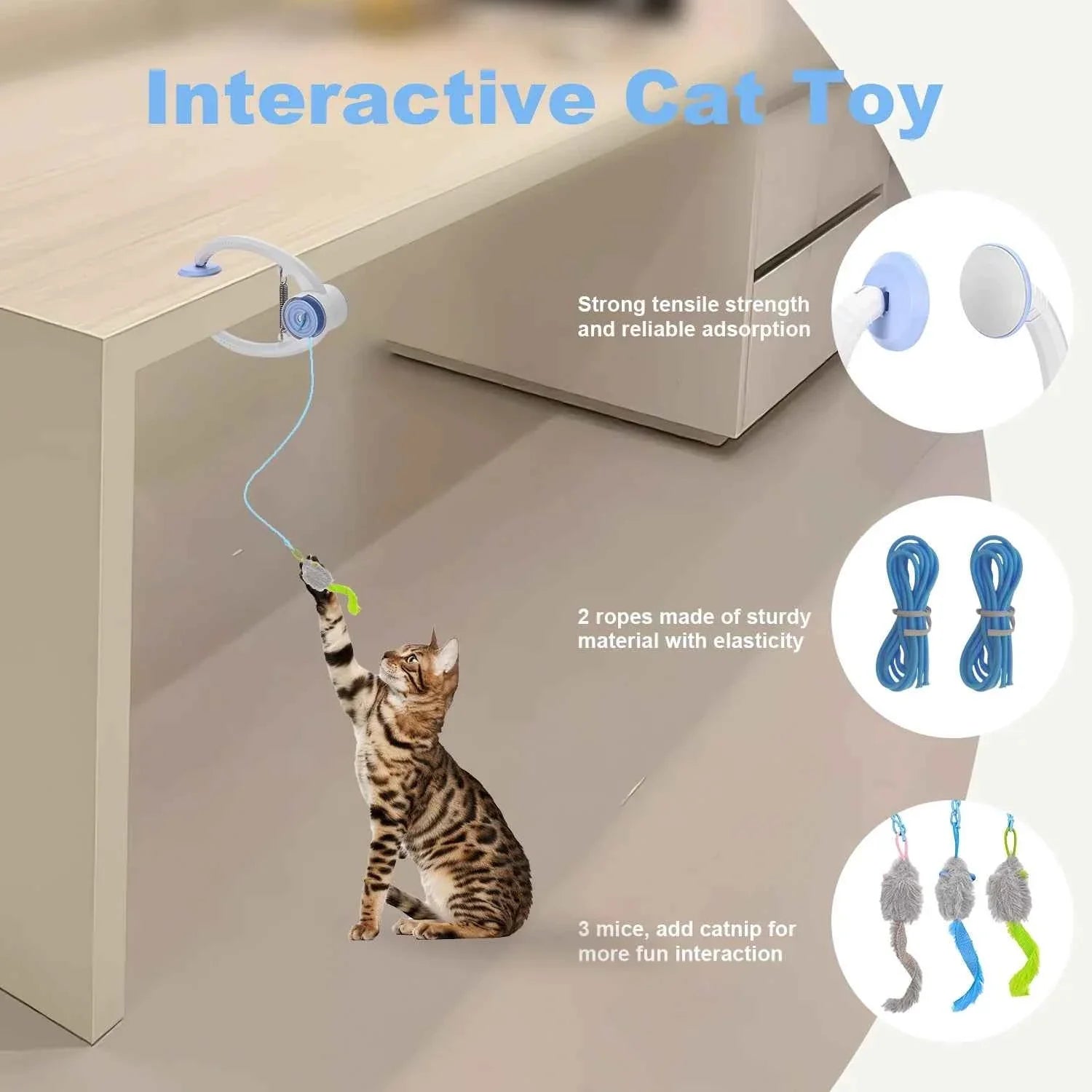 Electric Door Hanging Cat Toy – USB Rechargeable Interactive Teaser