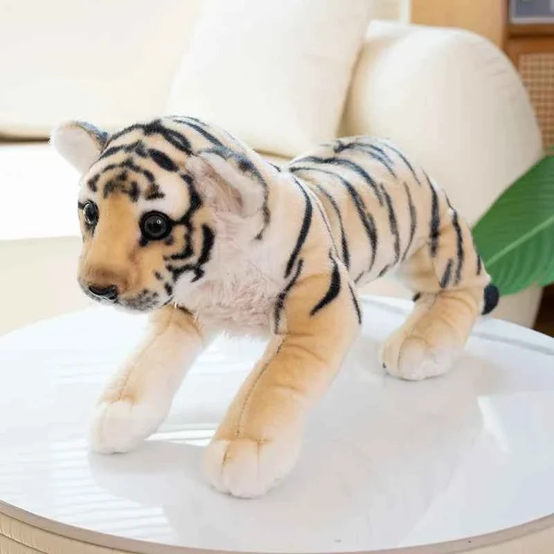Lifelike Wild Animal Plush Toy (15.4-23.2 in) - Tiger/Lion/Leopard Doll Cushion Gift