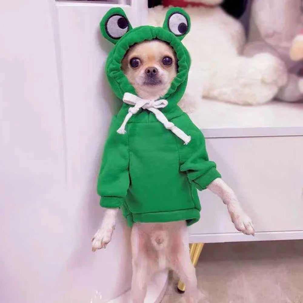 Cute Fruit Dog Hoodie – Warm Fleece Pet Jacket for Small Dogs