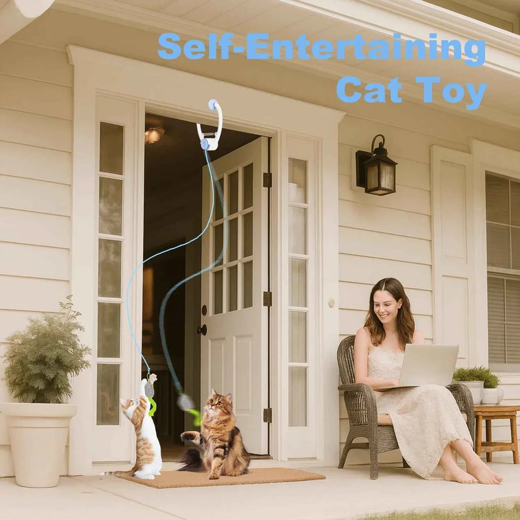 Electric Door Hanging Cat Toy – USB Rechargeable Interactive Teaser