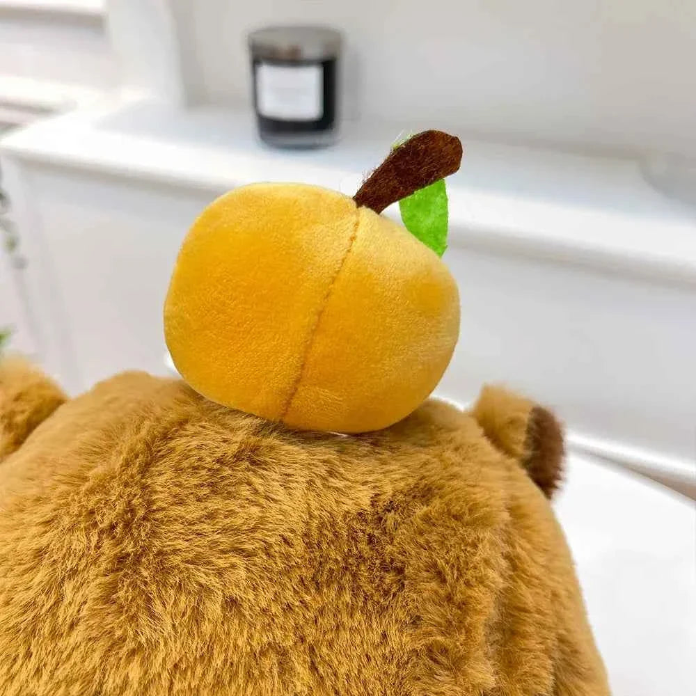 Kawaii Capybara Plush Backpack – Cute Fur Mini Shoulder Bag Gift