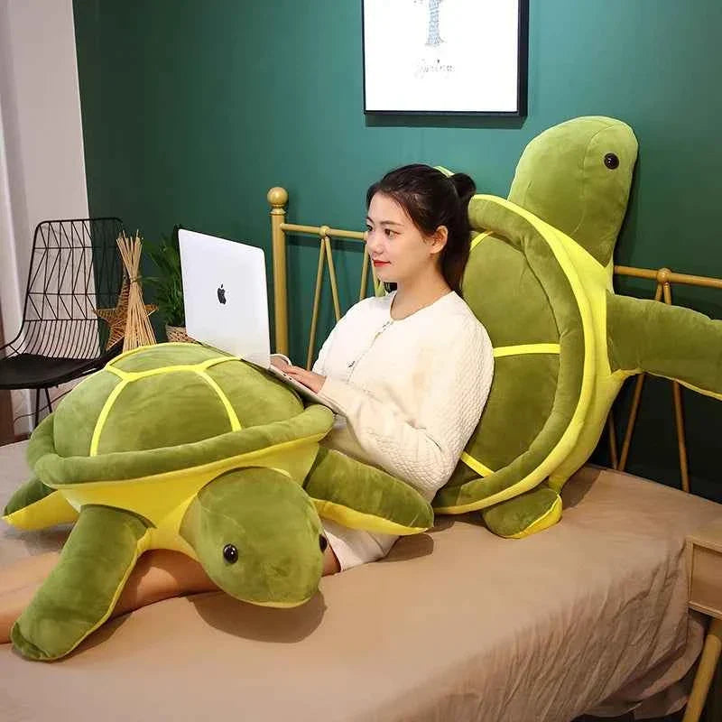 Kawaii Sea Turtle Plush Toy (13.8-21.7 in) - Soft Stuffed Animal Pillow Gift