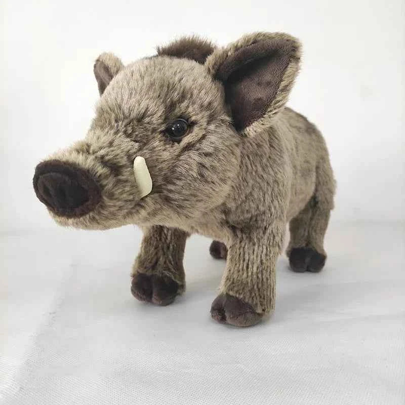 Lifelike African Wild Boar Plush Toy – 14 Inch Realistic Stuffed Animal Doll Gift