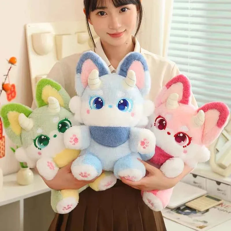 Cute Fox Plush Toy (13.8 in) - Soft Stuffed Animal Appease Sleeping Pillow Doll
