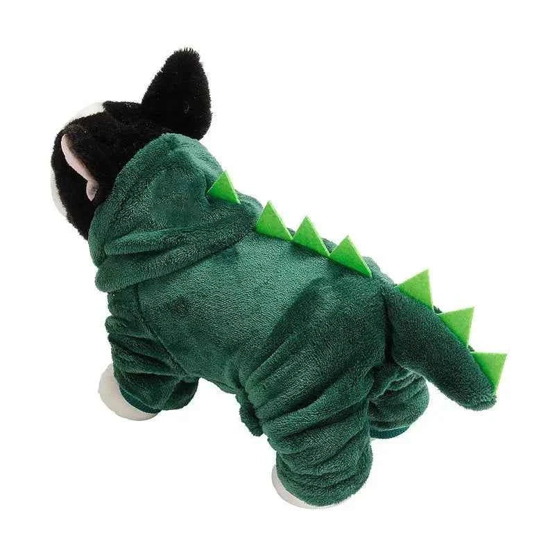 Soft Dinosaur Pet Hoodie – Cute Winter Costume for Dogs and Cats