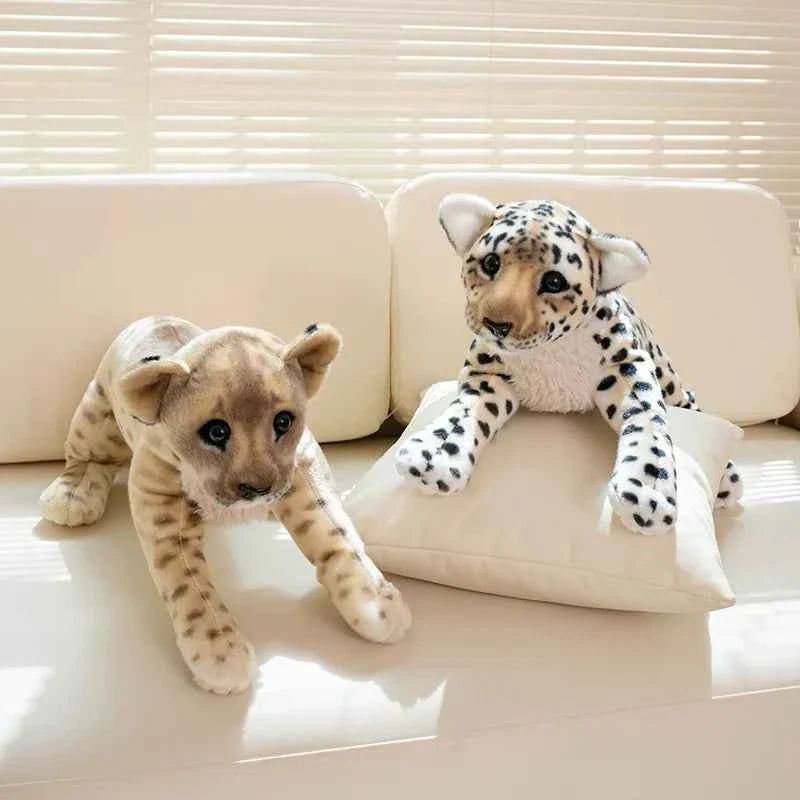 Lifelike Wild Animal Plush Toy (15.4-23.2 in) - Tiger/Lion/Leopard Doll Cushion Gift