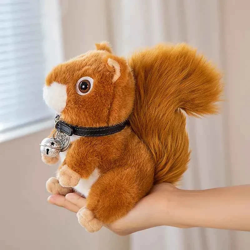 Adorable Realistic Squirrel Plush Toy - Furry Big Tail Stuffed Animal Doll Pillow Gift