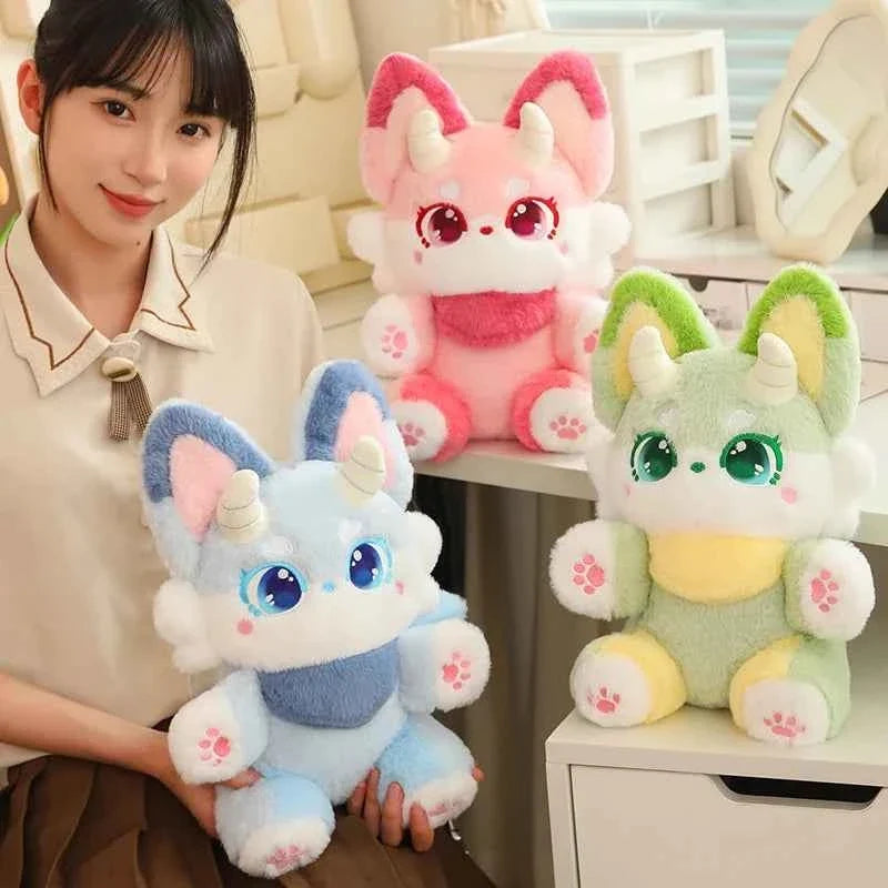 Cute Fox Plush Toy (13.8 in) - Soft Stuffed Animal Appease Sleeping Pillow Doll