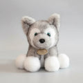 Realistic Husky Wolf Cub Plush Toy (8.7 in) - Soft Cuddly Stuffed Animal Gift