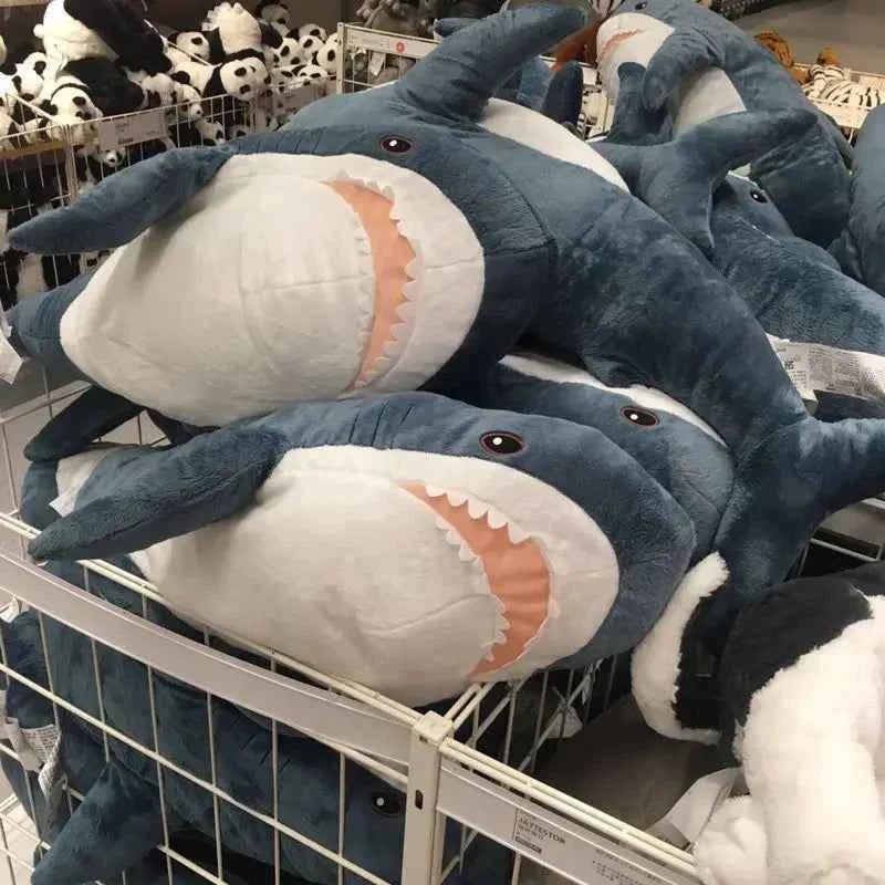 Giant Cute Shark Plush Toy (11.8-39.4 in) - Soft Stuffed Animal Reading Pillow Gift