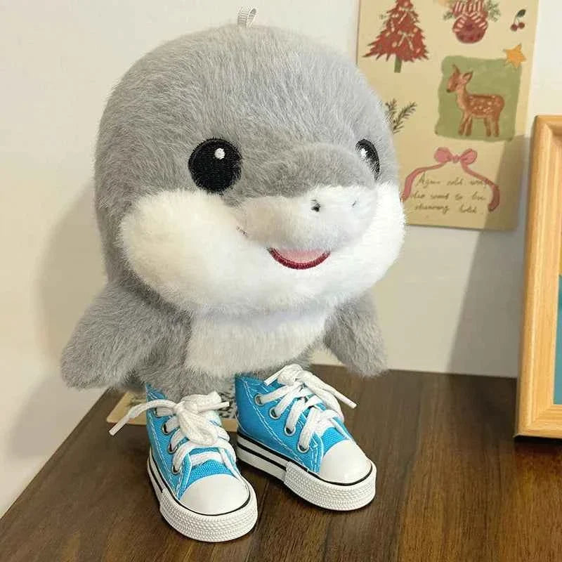 Viral Brainrot Shark Plush Doll (9.1 in) - Shoe-Wearing Telalaero Stuffed Toy Gift