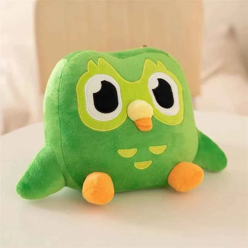 12-inch Green Duolingo Owl Plushie - Duo The Owl Soft Stuffed Animal Toy