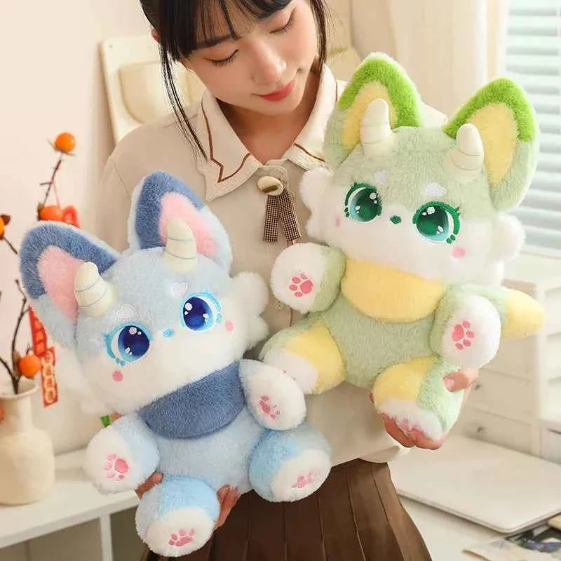 Cute Fox Plush Toy (13.8 in) - Soft Stuffed Animal Appease Sleeping Pillow Doll