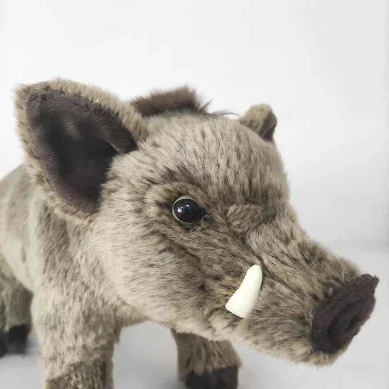 Lifelike African Wild Boar Plush Toy – 14 Inch Realistic Stuffed Animal Doll Gift