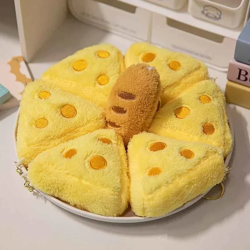 Kawaii French Baguette Plush Pillow - Cute Cheese Stuffed Doll Room Decor Gift