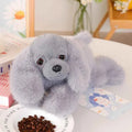 Kawaii Black Puppy Plush Toy (11.8 in) - Cute Lying Dog Soft Stuffed Pillow Gift