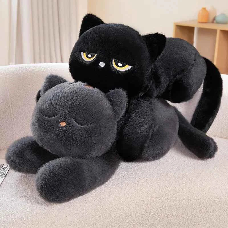 Giant Cute Lying Cat Plush Toy (23.6/35.4 in) - Soft Simulated Cat Pillow Gift