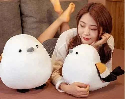 Cute Fat Sparrow Plush Toy (11.8/15.7 in) - Simulation Lifelike Bird Pillow Gift