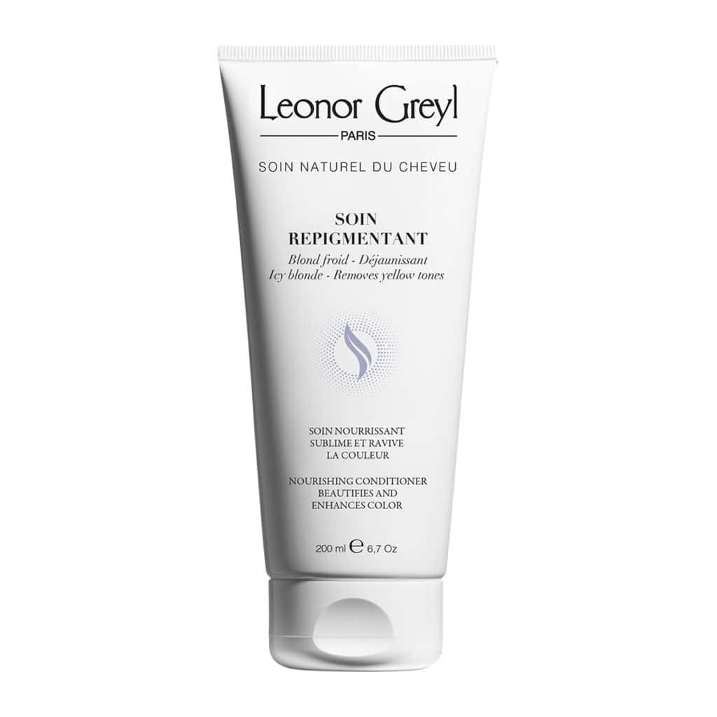 Leonor Greyl icy blonde color-enhancing conditioner in white squeeze tube, 200 ml